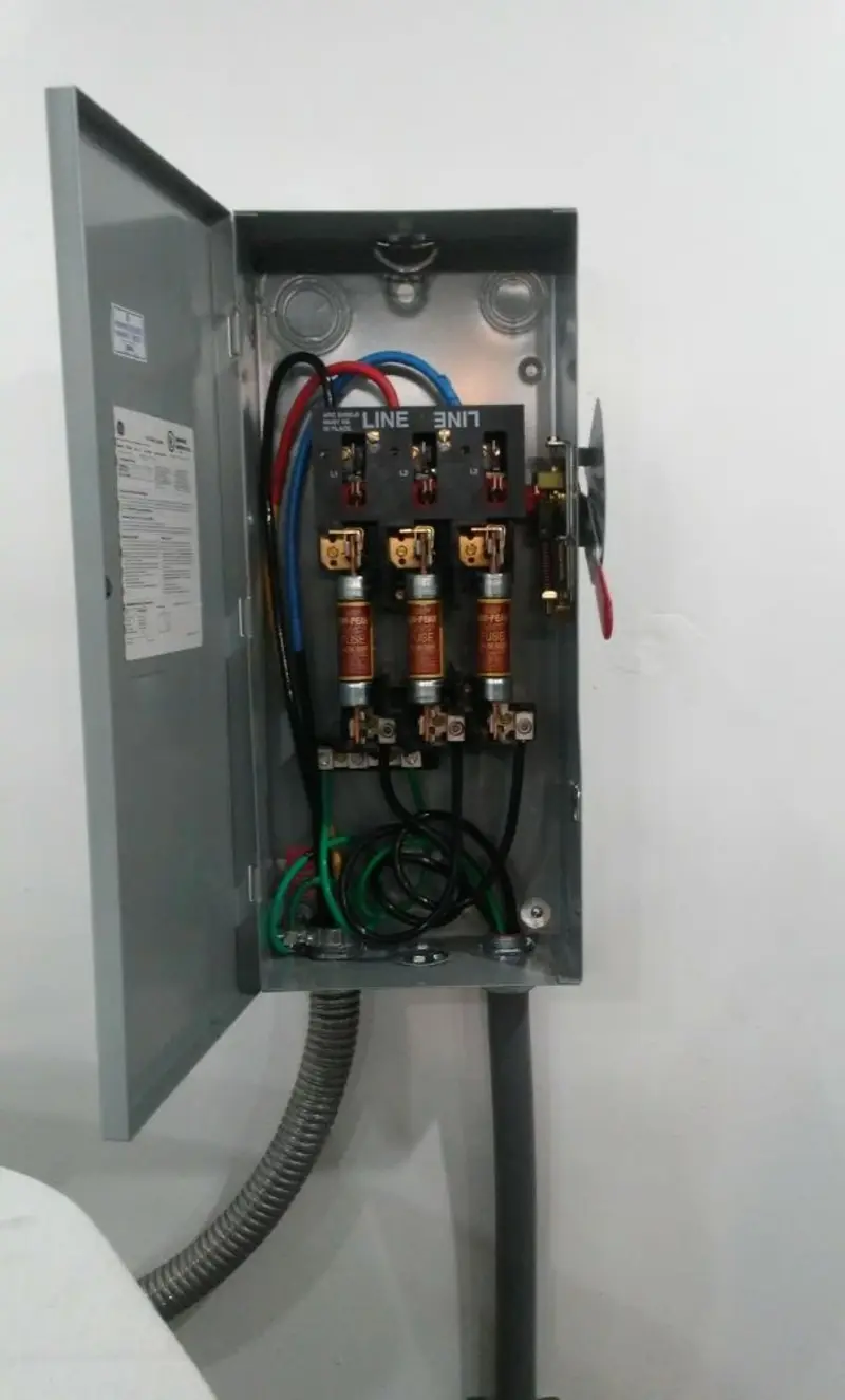 Three-phase disconnect switch installed for Electrical Wiring & Rewiring in Hounsfield